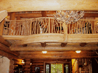 Custom Log Home Balconey