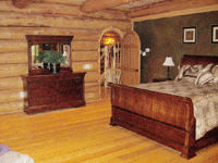 Master Bedroom Custom Log Home