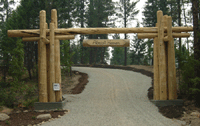 Log Home Driveway Arch